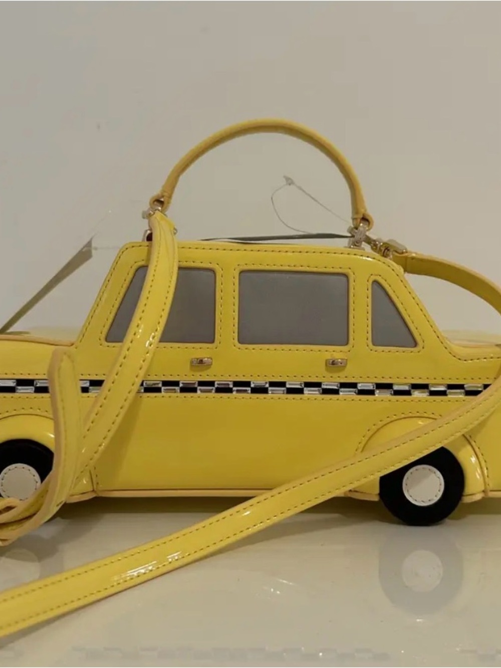 Kate Spade Novelty Taxi Bag, NWT and bag charm - Picture 7 of 9